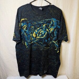 DEFCON DEF CON 27 All Over Print T-Shirt XL Black Graphic Tee